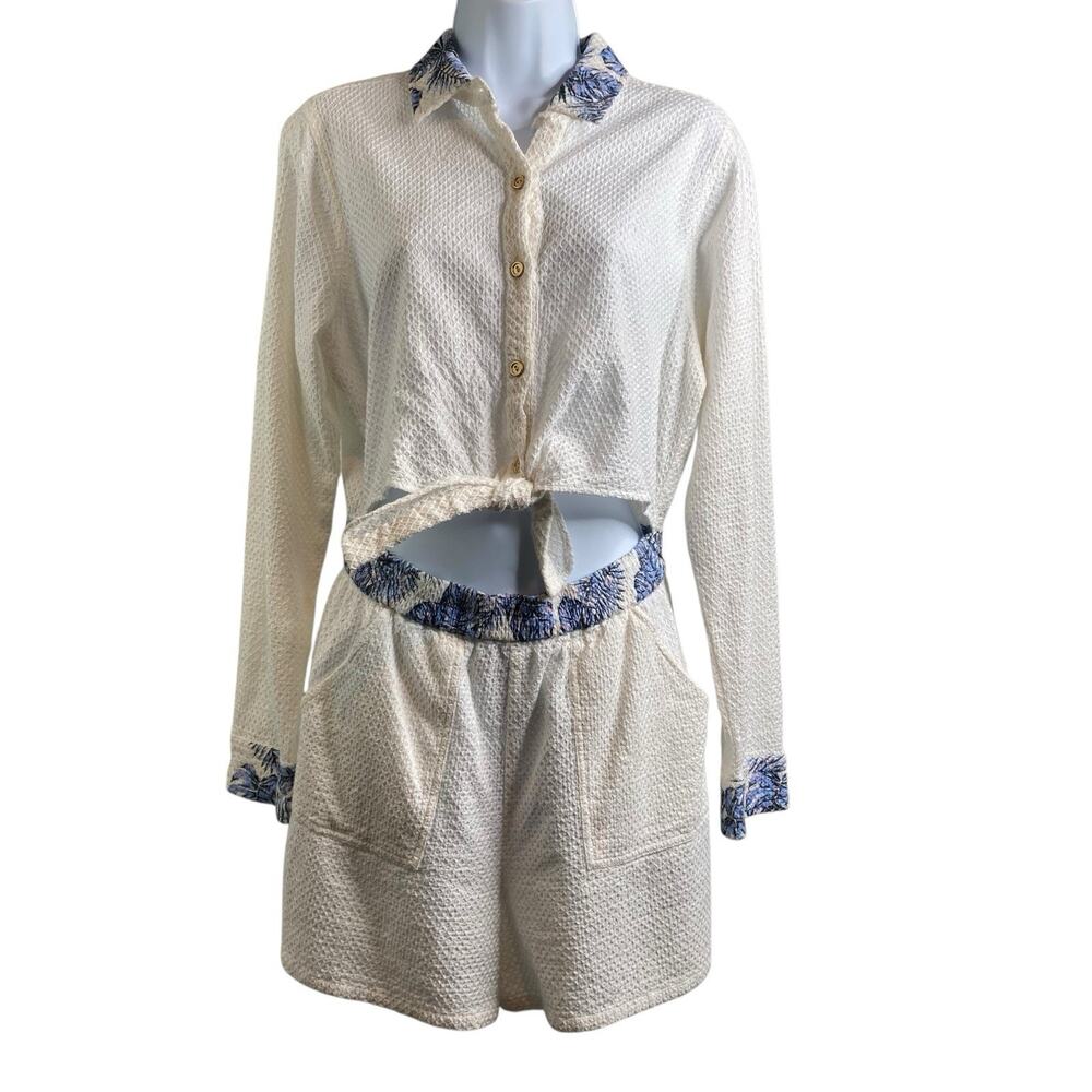 Onia Womens White Gia Romper Size S Cover Up Beachy Resort Summer Party Vacation